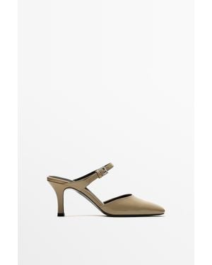 MASSIMO DUTTI Slingback Heel Shoe - White