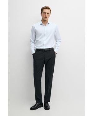 MASSIMO DUTTI Slim Fit 100% Cotton Shirt - White