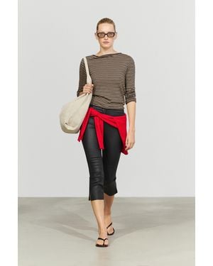 MASSIMO DUTTI Striped Wool Blend Knit Jumper - Red