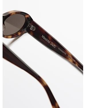 MASSIMO DUTTI Small Oval Sunglasses - Brown