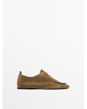 MASSIMO DUTTI Zapato Piel Soft Cordones - Marrón