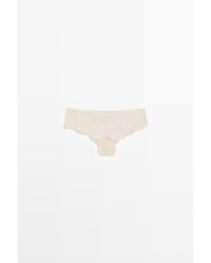 MASSIMO DUTTI Culotte Met Bloemenkant - Meerkleurig