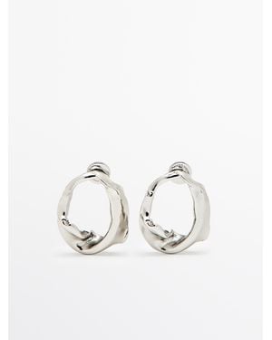 MASSIMO DUTTI Irregular Earrings - White