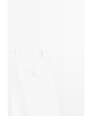 MASSIMO DUTTI Flowy Short Bermuda Shorts - White