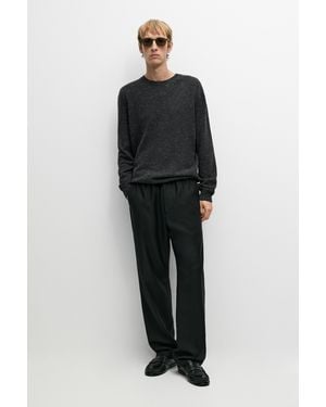 MASSIMO DUTTI Pull En Maille Chinée Avec De La Laine - Noir