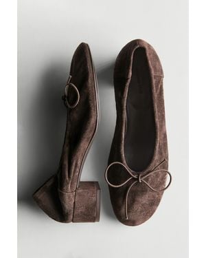 MASSIMO DUTTI Ballerina Mit Absatz - Schwarz