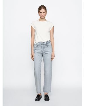 MASSIMO DUTTI Straight-Fit-Jeans Mit Halbhohem Bund - Blau