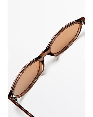 MASSIMO DUTTI Oval Sunglasses - Black