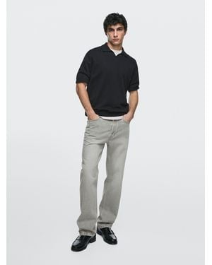 MASSIMO DUTTI Straight-Leg Jeans - Grey
