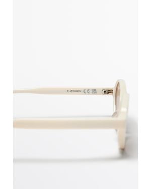 MASSIMO DUTTI Small Sunglasses - Natural