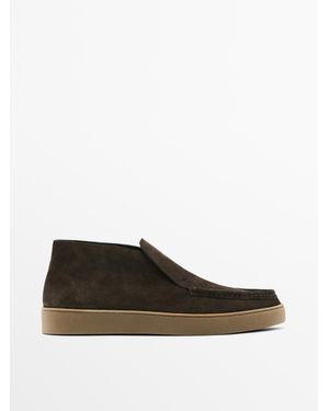 MASSIMO DUTTI Splitsuède Schoenen - Bruin