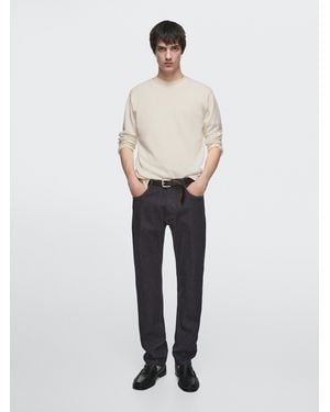 MASSIMO DUTTI Slim Fit Jeans - White