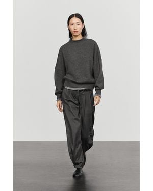 MASSIMO DUTTI Maglia Oversize 100% Lana - Grigio