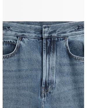 MASSIMO DUTTI Mid-Rise Bell Bottom Jeans - Multicolor