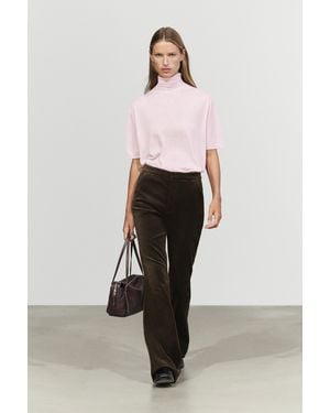 MASSIMO DUTTI Pantalon Skinny Flare En Velours - Rose