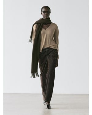 MASSIMO DUTTI Silk And Wool Blend Knit Jumper - Multicolour