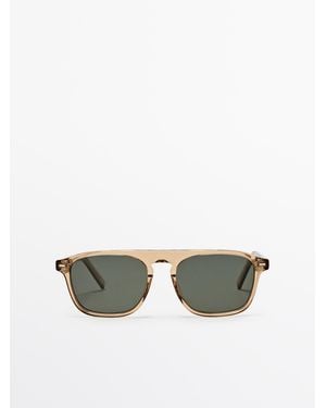 MASSIMO DUTTI Zonnebril Met D-Montuur - Naturel