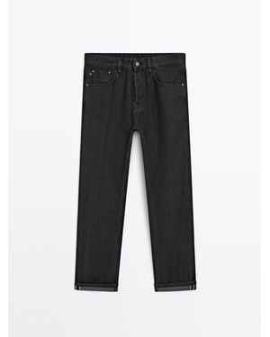 MASSIMO DUTTI Selvedge Fit Jeans - Zwart