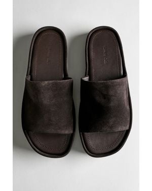 MASSIMO DUTTI Platform Slide Sandals - Black