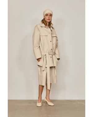 MASSIMO DUTTI Jacket With Pocket Details - Natural