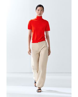 MASSIMO DUTTI Turtleneck Knit Jumper - Red