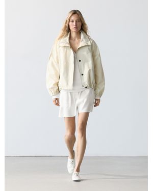 MASSIMO DUTTI Total Look Linen Bermuda Shorts - White