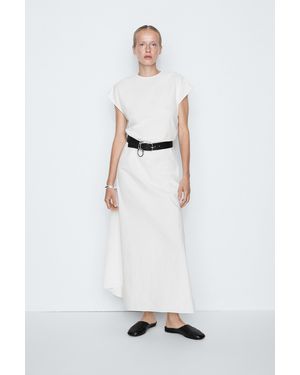 MASSIMO DUTTI Asymmetric Dress - White