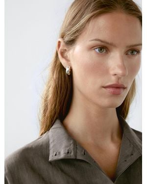 MASSIMO DUTTI Giacca Con Collo Alla Coreana - Neutro