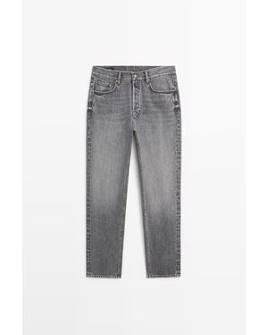 MASSIMO DUTTI Straight Fit Jeans - Grijs