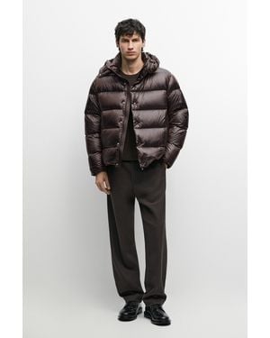 MASSIMO DUTTI Chaqueta Plumífero Shiny - Negro