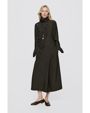 MASSIMO DUTTI Flowing High-Neck Asymmetrical Blouse - Multicolor