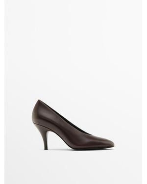 MASSIMO DUTTI Gehakte Schoen - Wit