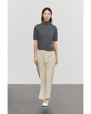 MASSIMO DUTTI Double-Layer Midi Skirt - White