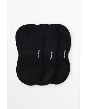 MASSIMO DUTTI Pack Of 3 Pairs Of No-Show Cotton Blend Socks - Black