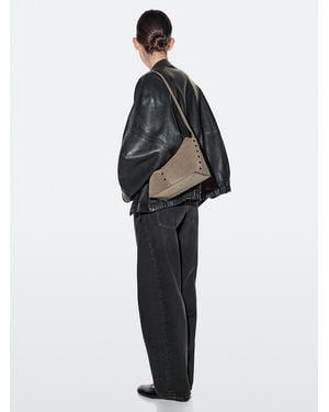MASSIMO DUTTI Bolso Detalle Tachas Piel Serraje - Multicolor