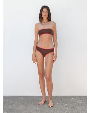 MASSIMO DUTTI Contrast Bandeau Bikini Top - White