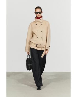 MASSIMO DUTTI Giacca Trench Con Cintura - Neutro