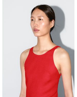 MASSIMO DUTTI 100% Linen Midi Dress With Frayed Trims | Lyst UK MASSIMO DUTTI 100% Linen Midi Dress With Frayed Trims | Lyst UK