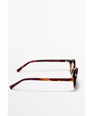 MASSIMO DUTTI Oval Sunglasses - White