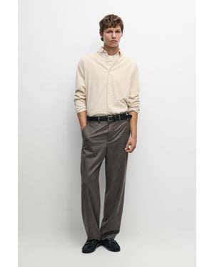 MASSIMO DUTTI Camisa Regular Fit Micropana - Blanco