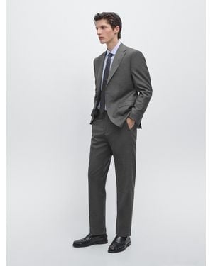 MASSIMO DUTTI Cold Wool Suit Pants - Gray