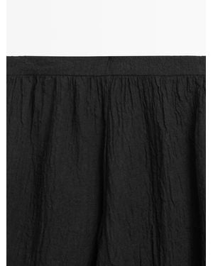 MASSIMO DUTTI Linen Sarouel Pants - Natural