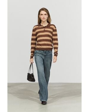 MASSIMO DUTTI Maglia A Polo A Righe - Multicolore
