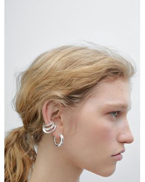 MASSIMO DUTTI Rhinestone Triple Ear Cuff - White