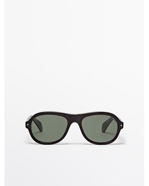 MASSIMO DUTTI Pilotenzonnebril - Bruin