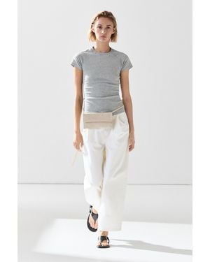 MASSIMO DUTTI Short Sleeve Raglan T-Shirt - Grey