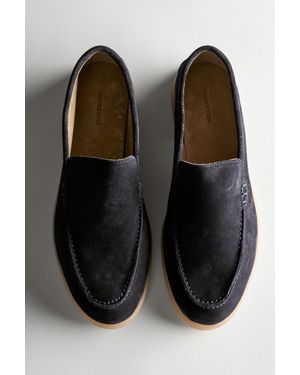 MASSIMO DUTTI Split Leather Loafers - Blue
