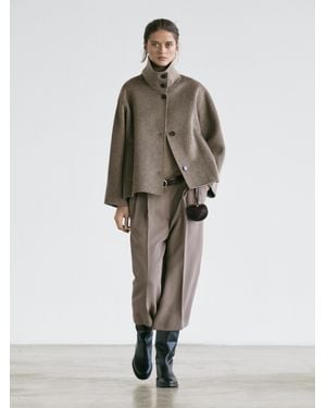 MASSIMO DUTTI Bermuda Fluide Long Et Large - Gris