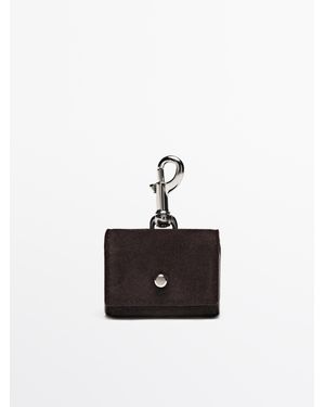 MASSIMO DUTTI Splitsuède Leren Airpods-Hoesje - Wit
