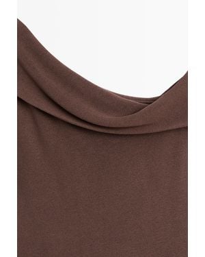 MASSIMO DUTTI One-Shoulder Midi Dress - Natural